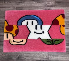 a bathroom rug with a cartoon character on it