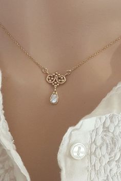 Dainty 14k Gold Necklace #bridlenecklace #pearlependant #14kbridlenecklace #goldandpearle #boho #bridalnecklace Elegant Rose Gold Filigree Necklace, Elegant 14k Gold Chain Necklace For Anniversary, Elegant 14k Rose Gold Chain Necklace, Delicate Chain Necklace For Anniversary, Delicate Pendant Chain Necklace For Formal Occasions, Elegant 14k Gold Chain Necklace For Wedding, Elegant Pendant Chain Necklace For Wedding, Elegant Wedding Pendant Chain Necklace, 14k Gold Necklace With Pearl Pendant For Wedding