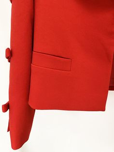 "Add a pop of color to your wardrobe with this RED CREPE CROPPED JACKET! Made with lightweight crepe material, this jacket is perfect for on-the-go style and versatility. Pair with your favorite jeans or a dress for a fun and playful look. Don't miss out on this must-have piece!" 65% Virgin Wool, 35% Silk Colour may vary due to lighting on images. The product images (without model) are closest to the true colour of the product.Item runs true to size chart and is cut to suit our size chart. Pleas Crepe Material, Plus Size Shopping, Cropped Jacket, Product Images, Crop Jacket, Holiday Collection, A Dress, Favorite Jeans, Dress Accessories