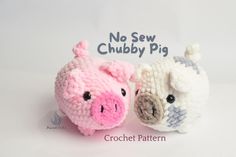 Piglet crochet free amigurumi pattern is made with the no-sew amigurumi technique, making the pattern perfect for beginners. Easy and quick. Free Crochet Patterns Stuffies, Free Crochet Patterns No Sew, Pig Crochet Pattern Free, Pig Squishy, Pig Crochet Pattern, Cute Crochet Amigurumi, Pig Amigurumi, Pig Crochet, Pig Pattern