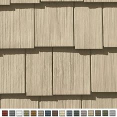 wood shingles with different colors and patterns