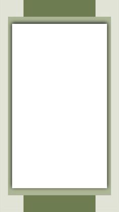 a white square with a green border around it on a light green and beige background