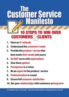 the customer service manifesto guide for customers and their customers to win over them