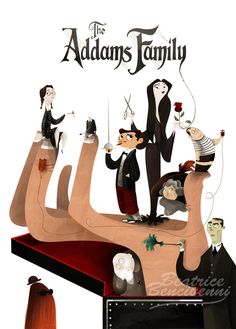 the addams family poster with their characters