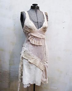 Tattered Dress, Antique Grunge, Drag Clothing, Faerie Clothes, Cool Dresses, Harry Clarke, Recycled Clothes, Rad Clothes, Eco Clothing