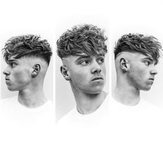 A medium length undercut for wavy hair Mens Hairstyles Medium, Faded Hair, Mens Haircuts Fade, Mens Haircuts Short, Hair Design, Curly Hair Men, Boys Haircuts