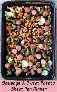 sausage and sweet potato sheet pan dinner