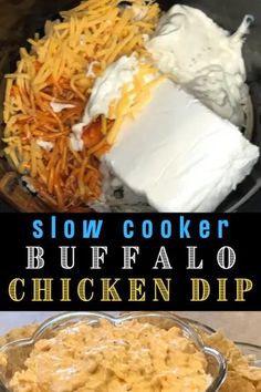 this slow cooker buffalo chicken dip is the perfect appetizer for any family