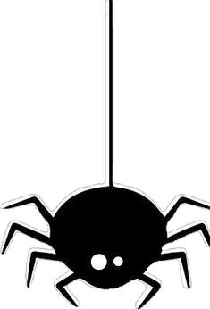 a black and white spider hanging from a ceiling light with its legs spread out to the side