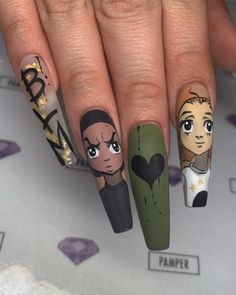 𝑝𝑖𝑛𝑡𝑒𝑟𝑒𝑠𝑡 ❥ @𝑥𝑐𝑙𝑢𝑠𝑖𝑣𝑒𝑗𝑎𝑦 💕 Stiletto Nail Art, Long Acrylic Nail Designs, Pedicure Designs, Popular Nails, Nail Art Ideas, Fire Nails, Coffin Nails Designs, Pretty Acrylic Nails