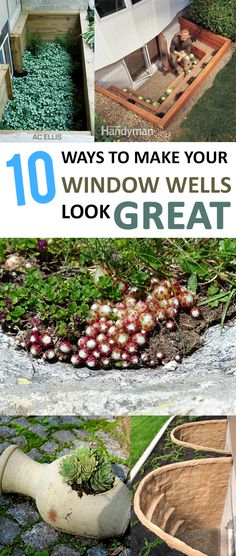 the cover of 10 ways to make your window wells look great