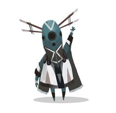 a cartoon character with two swords in their hands and one wearing a mask on his head