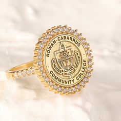 We creating this graduation college class ring you see using 925 sterling silver and 14k gold. It is the perfect accessory that will suit your shine or make it feel special. It will be a unique gift that will add meaning to your precious days such as graduations, birthdays, mother's days, wedding events. Diameter of the area to be customized: 12mm Click on this link for other signet rings: https://www.etsy.com/shop/daintypersonalizedco/?section_id=33650047 ♥ HOW TO ORDER ♥ Plase select your desi Tech Rings, Senior Ring, Senior Rings, High School Rings, Class Rings College, Add Meaning, University Rings, Class Rings High School, School Rings