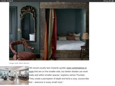 an image of a bedroom that is featured in the magazine's home decor guide