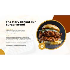 the story behind our burger brand is shown in an ad for its new restaurant,