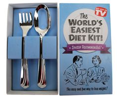 the world's easier diet kit includes two forks and a fork in a box