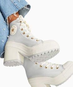 Converse Heels, Cute Converse Shoes, Chuck 70s, Cute Converse, Cute High Heels, Dr Shoes, Cute Shoes Heels, Jack Purcell, Cute Nikes