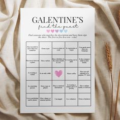 a printable valentine's game with hearts on it