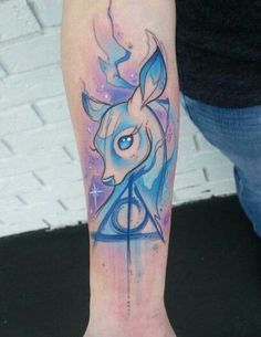 a person with a tattoo on their leg