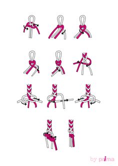 a drawing of different types of skis tied to each other with ribbons on them