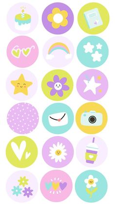 Icon Design Instagram Highlights Pastel Instagram Highlight Covers, Easy Heart Drawings, Instagram Story Icons, Icons Colorful, Colorful Instagram, Highlight Covers Instagram, Teacher Stickers, Pink Highlights