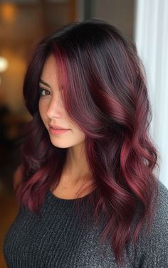 Keep it soft and subtle with light brown balayage! This natural blend adds depth and dimension for a flattering, everyday look. Tap the pin for more balayage inspiration and hair color ideas! #LightBrownBalayage #BalayageHair #HairColorTrends #NaturalHair Red Burgundy Balayage Hair, Money Piece Balayage Burgundy, Asian Red Balayage, Burgandy Hair With Blonde Money Pieces, Cherry Red Money Piece Hair, Wine Red Balayage Hair, Deep Red Balayage Hair, Burgundy Balayage Brunettes, Dark Red Balayage Hair Brunettes