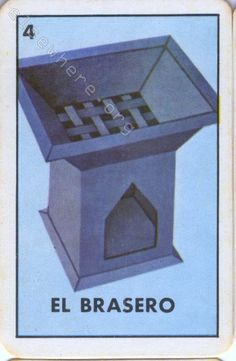 a card with an image of a house in the middle and words that say el brasero on it