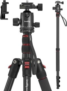 the tripod has two different types of cameras on it