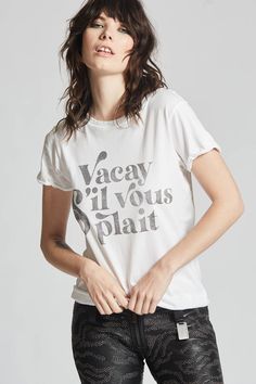 Awesome, comfy, blend vintage t shirt with distressed detail. Vacay all day! S'il vous plait! ;)50% polyester; 50% cotton Beautiful Disaster, Vintage Fits, Grey Tee, Workout Tee, Vintage Tees, Vintage Tshirts, Infant Tees, Short Sleeve Tee, Vintage Inspired