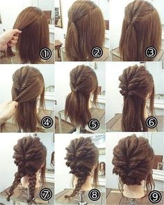 Updo Cabello Natural, Diy Updo, Bronde Balayage, Hairstyles For Medium Length Hair Easy, Up Dos For Medium Hair, Peinados Recogidos, Prom Updos, Braided Hairstyles Updo, Grunge Look