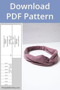 the free pattern for this headband is easy to make