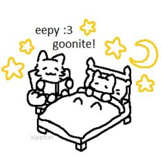 an image of a cat sleeping in bed with the caption sleepy 3 gontie