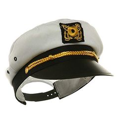 PRICES MAY VARY. An authentic-looking patch and golden rope accent this great hat Adjustable snap back fits most Sailor Captain Costume, Sailor Captain, Captain Costume, Sailor Cap, Boat Captain, Sailor Hat, Navy Hats, Navy Marine, Military Hat