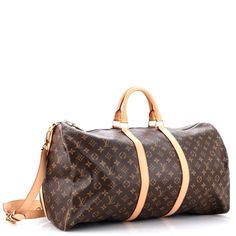 Keepall Bandouliere Bag Monogram Canvas 55 Monogram Duffle Bag Comes With The Keys, Lock, Detachable Bag Strap. Does Not Come With The Luggage Tag. This Bag Has The New Nfc Authenticity In The Bag. Measurements 22"W X 12"H X 9"D 4.5" Handle Drop 18-22" Strap Drop I Have Only Used This Bag A Few Times. See The Photos: It Has Creasing On Exterior And Strap, Light Scuffs And Watermarks On Leather Trims And Strap. Minor Wear, Marks And Small Stains In Interior, Scratches On Hardware. Monogrammed Duffle Bag, Louis Vuitton Keepall, Bag Measurements, In The Bag, The Keys, Luggage Tag, Luggage Tags, Bag Straps, Monogram Canvas