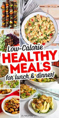 Looking for quick and easy low-calorie meals? Find some of our favorite healthy recipes for lunch or dinner, including meal prep recipes, salads, tacos, soups, and more. With high-protein and low-carb options, these meals are great for work or home.