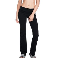 New, Did Not Come With Tags Logo Covered Up Tags Marked To Prevent Return To Store Super Smooth And Fit To Flatter, This Ultimate Legging Features A Quick-Dry 4-Way Stretch That Wicks Away Sweat And Is Breathable During Workouts. Slim And Stretchy Foldover Waist Pant With A Slim, Full-Length Fit. Only By Victoria’s Secret Pink. Slim Fit Foldover Waistband Smooth And Stretchy Fabric Black Mid-rise Yoga Pants For Loungewear, Black Mid-rise Pants For Loungewear, Black Non-stretch Yoga Pants, Workout Yoga Pants Straight Leg, Straight Leg Sports Bottoms, Versatile Black Straight Yoga Pants, Black Straight Yoga Pants, Black Straight Leggings, Sporty Straight Leg Yoga Pants