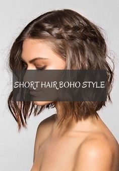 Boho Hair Styles For Short Hair, Boho Hairstyles For Shoulder Length Hair, Short Hair Bohemian Style, Hippy Short Hairstyles, Medium Boho Hairstyles, Boho Chic Hairstyles Short, Bohemian Short Hairstyles, Hippy Short Hair, Boho Medium Hairstyles