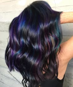 Oil Slick Hair Color, Oil Slick Hair, Slick Hair, Color Tutorial, Underneath Hair, Perfect Hair Color, Hair Dark, Pinterest Hair, Slick Hairstyles