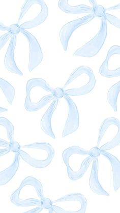 blue bows on white background with clippings for text or image in separate layers