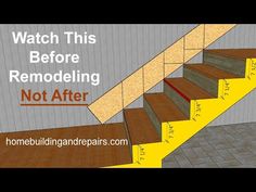 an image of a stair case with measurements for the steps and how to install it