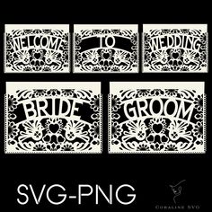 wedding svg - png cut files for silhouettes and cricut designs