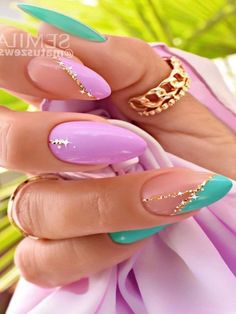 Teal Nail Designs, Kutek Disney, Teal Nails, Turquoise Nails, Manicure Tips, Her Nails, False Nail, Chic Nails, Nail Arts