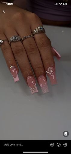 Nail Inspo Acrylic With Initial, Nail Art Designs With Initials, Nails With S Initials Acrylic, Pink Nails With A Initial, Nails With J On It, Nail Ideas Acrylic Initial