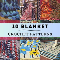 the cover of 10 blanket crochet patterns