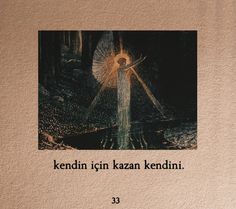 a book cover with an image of a person in the background and text that reads, kendin igin kazzan kendni