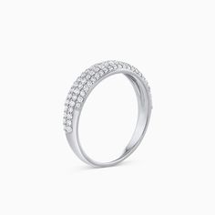 More is more when it comes to the Pavé Dome Ring. With a tapered design and 96 pavé set white diamonds, this ring has big, bold sparkle. Bridal Stack, More Is More, Bezel Necklace, Dome Ring, Shimmer N Shine, Signature Jewelry, Jewelry Studio, Domed Ring, Chain Earrings