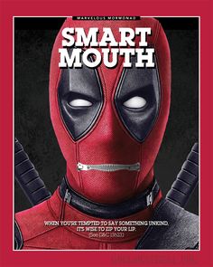 a deadpool character is featured on the cover of a magazine