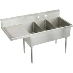 two compartment stainless steel sink with legs