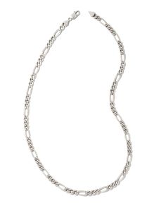 The Figaro Chain Necklace is a classic choice for everyday wear. Crafted with a durable Oxidized Sterling Silver metal and traditional flat links, this long-lasting chain is simple yet strong and a piece you can easily throw on before heading out the door. Pokemon Necklace, Silver Kendra Scott, Figaro Chain Necklace, Silver Collection, Figaro Chain, Figaro Chains, Silver Prices, Demi Fine Jewelry, Kendra Scott