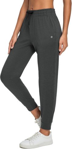 BALEAF Women's Joggers Pants Ultral Soft Comfy Sweat Large, Heather Black Product Details Department : womens BALEAF Women's Joggers Pants Ultral Soft Comfy Sweat Pants Running Athletic Lounge Relaxed Fit Tapered Leg with Pockets Comfy Sweats, Women Jogger Pants, Active Wear Pants, Joggers Womens, Heather Black, Tapered Legs, Jogger Pants, Heathers, Sweatpants